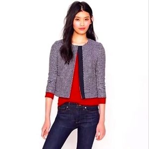 J crew purple tweed jacket